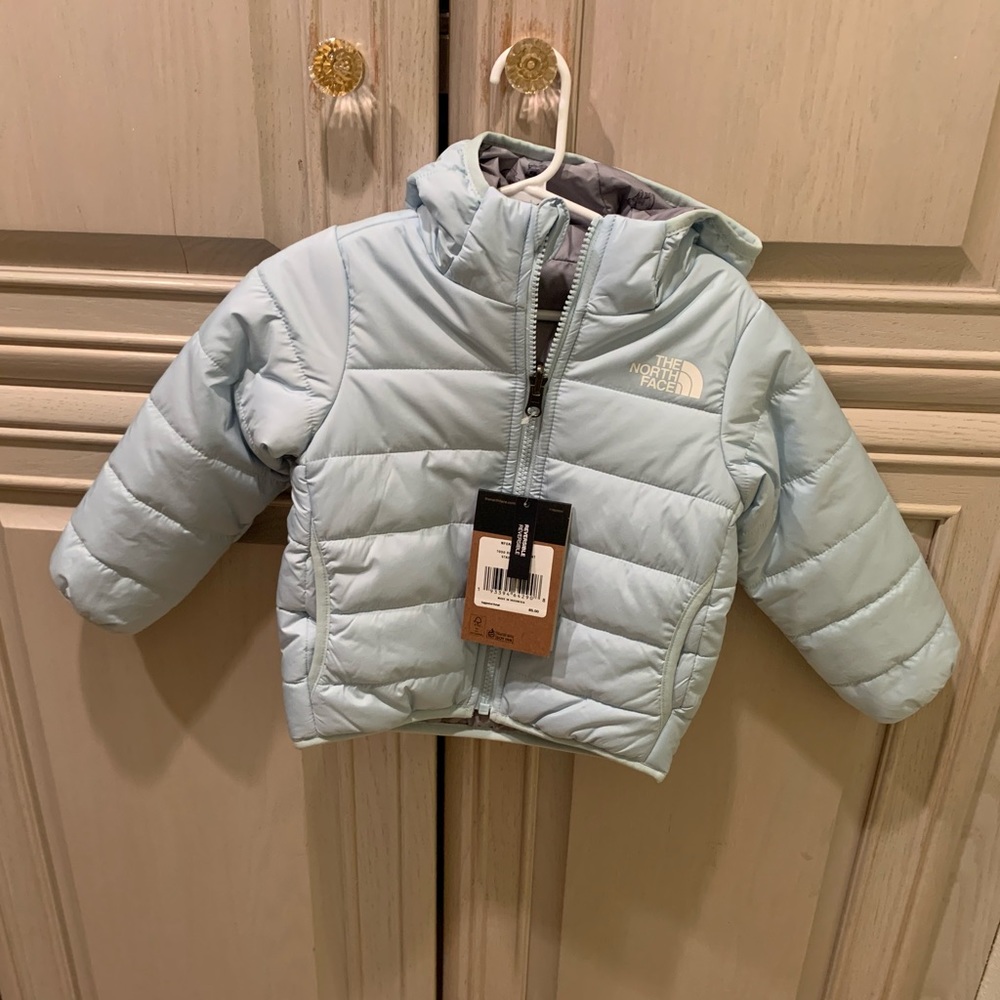 Reversible North Face Perrito Jacket - Starlight Blue 2T
